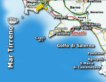 Costa Amalfitana Mappa Dell Isola
